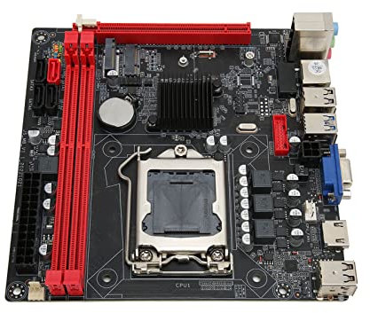 ASHATA Gaming Motherboard, PCIe 16X DDR3 Memory, VGA HD Port, Multiphase Power, SATA3.0, LGA1155 for PC