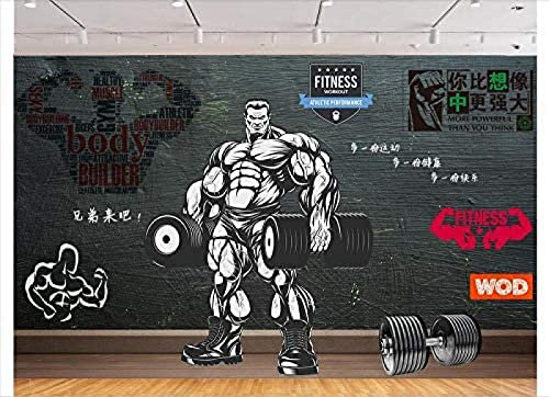 Gym Wandbild Tapete Hd Vintage Retro Sport Fitness Club Gewichtheben Hintergrund Dekorative Wand 3D Tapete Vlies Effekt Tv Die Fototapete Wandbild Wohnzimmer Schlafzimmer-430cm×300cm