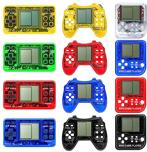 SSRMX 12Pcs Video Game Party Favors for Kids, Arcade Video Game Keychain Video Game Party Supplies