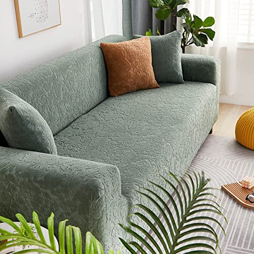 IMYOGI Hochelastische Sofabezüge für 1-, 2-, 3- und 4-Sitzer-Möbel, Sofabezug, Spandex, rutschfest, waschbar, Couch-Schonbezug, Wohnzimmer mit elastischem Boden – K-1 Sitzfläche 90–140 cm