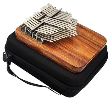 32 Tasten C-Dur Kalimba-Instrument, Chromatisches Akazienholz, Flache Platte, Doppelschichtiges Daumenklavier Mit Komplettem Zubehör Kalimba Musikinstrument