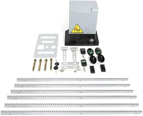 TESUGN Schiebetorantrieb Torantrieb 750W Elektrischer Schiebetoröffner Toröffner mit Fernbedienung Garagentoröffner Schiebetorantrieb Set bis 1600 kg, Automatischer Schiebetorantrieb Torantrieb