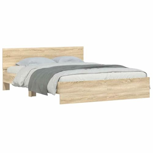 vidaXL Bed Frame without Mattress Sonoma Oak 150x200 cm King Size
