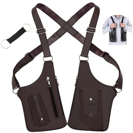 Crossbody Sling Bag Herren,Umhängetasche,Wasserdicht Schultertasche,Doppelte Schulter-Achsel-Tasche,Handy-Geldbörse 2026,Anti-Diebstahl Doppel-Schultertache aus für Herren & Damen