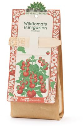 Die Stadtgärtner Wildtomate Anzuchtset Starter-Komplettset mit Bio-Saatgut für Tomaten, Anzuchterde & Pflanzgefäß | Perfekt als besonderes Geschenk, Mitgebsel und Aufmerksamkeit