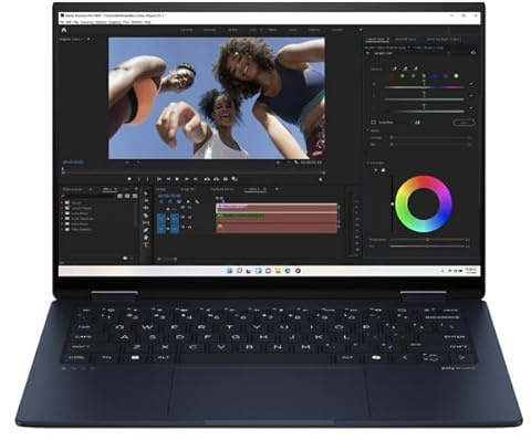 HP Envy x360 14-fc0012na Convertible Laptop, Blue, Intel Core Ultra 5 125U, 16GB RAM, 512GB SSD, 14 2880x1800 2.8K OLED Touchscreen, 1 YR WTY + EuroPC WTY Assist, (Renewed)