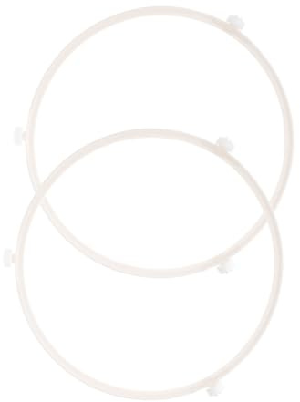 Drehtellerring für Mikrowelle aus Hitzebeständigem Kunststoff mit 3 Rollen | Ersatzteil für Glasdrehteller, für Mikrowellenofen, Hitzebeständige Ausführung, 2 Stück Zufällige Farbe