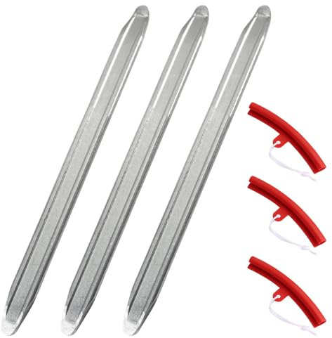 FORYNXHWIN 3 palancas de montaje de neumáticos de 30 cm con 3 protectores de llanta, palancas de montaje de acero para moto, bicicleta, coche