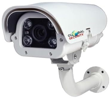 GLOBAL SECURITY Telecamera Lettura Targa 5 Mpx LPR Poe con alimentazione 2,8mm-12mm