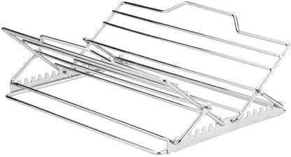 Griglia per arrosto per tacchino in acciaio inox, regolabile, supporto per cottura di polli, grande, per grigliate e forno
