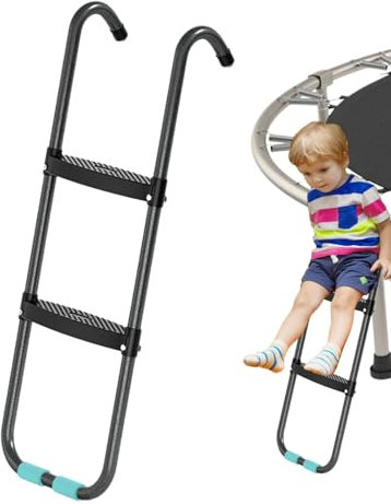 Scale per trampolino – Letto per trampolino – Scaletta in acciaio robusta | Portata 2 gradini/3 gradini larga scala universale per trampolino e accessori per bambini