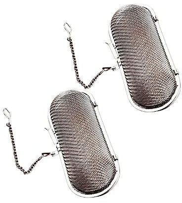 TOPBATHY 2pcs Tea Infuser Tea Filter Tea Leaf Strainer Stainless Steel Tea Strainer Loose Leaf Tea Brewer for Tea House