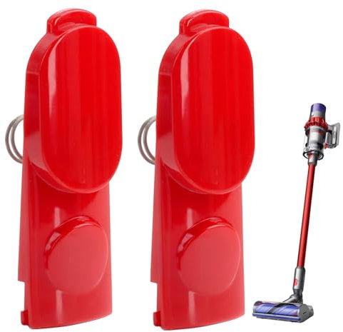2 Pezzi Pulsanti di Bloccaggio a Clip Compatibile con Aspirapolvere Dyson, Clip Latch Tab Pulsante con Molla Compatibile con Dyson V7 V8 V10 V11 V12 V15, Aspirapolvere Parti di Ricambio
