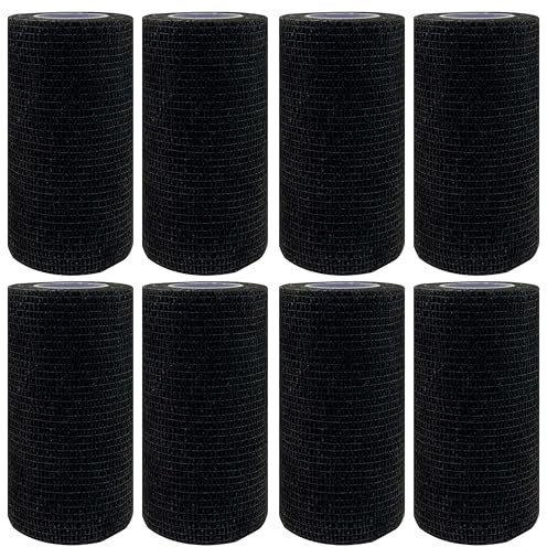 8 Rollen Selbstklebender Verband Bandage 10cm*4,5m Verband Selbstklebend | Elastischer Fixierbinde Haftbandage Kohäsive Bandage Elastische Binde für Sport Vet Wrap Pet für Katze,Hund,Pferd