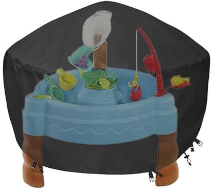 Water Play Table Cover, Round Game Table Cover, Waterproof Oxford Cloth Protector, Anti-UV, Dustproof Playtime Accessories for Garden, Backyard, Outdoor Use