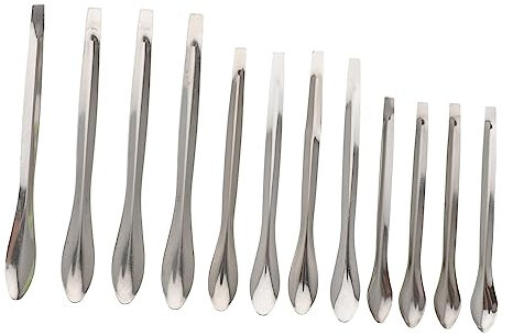 SOIMISS 5 Series Cuchara Experimental Chaquetas Mini Muestreo Utensilio Mezclando Multiusos Experimentos Measuring Spoons Cucharillas Pala De Medida Útil Acero Inoxidable 12 Piezas X 5