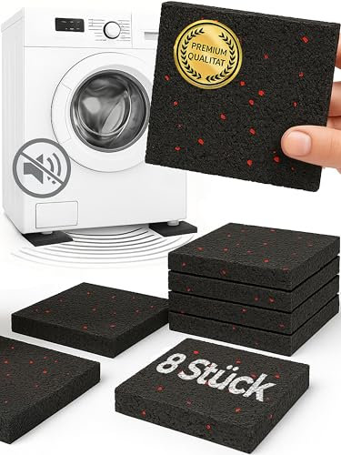 Ammortizzatore di vibrazioni come base per lavatrice e tappetino antivibrazione, cuscinetti antiscivolo, meno rumore e movimento, tappetino antivibrazione per altoparlanti, stampante 3D, 8 pezzi da 10