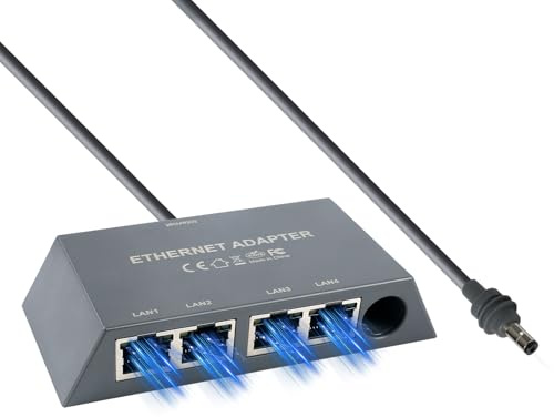 Starlink Gen 3/Mini Ethernet Adapter, Externes Netzwerk RJ45 Adapter, Multi-Port 1 bis 4 Geräte, bis zu 1Gbps