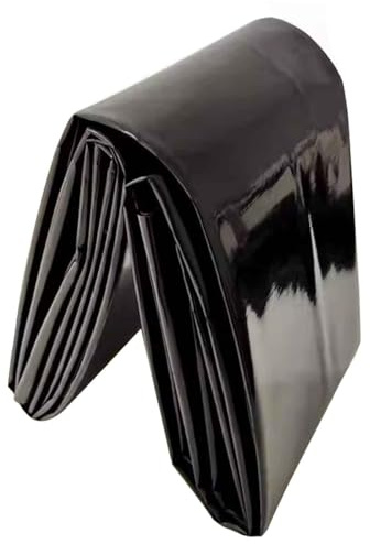 Heavy-Duty 5mil HDPE Pond Liner UV-Resistant Prefabricated Membrane for Large Outdoor Ponds Fish/Koi/Waterfowl Pools Garden Waterfalls Landscape Ponds – Black (3x10m)