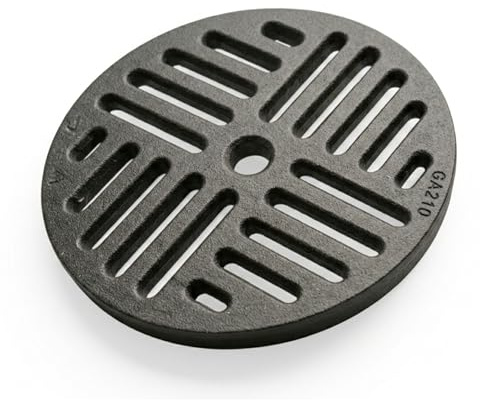 Rejilla de cenizas de hierro fundido circular | Repuesto universal para estufas de leña, termochimeneas y hornos | Grosor 1 cm, ventilación optimizada | Diámetro 21,0 cm