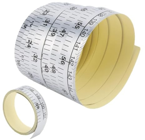 Self Adhesive Measuring Tape, 150cm Imperial & Metric Flexible Sticker Ruler Tailor Soft Tape Measure for Sewing Table Woodworking DIY Crafts