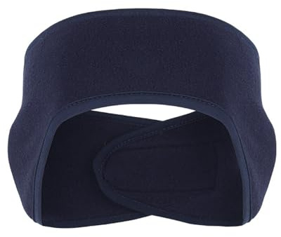 axy Stirnband Ohrenschutz für Damen und Herren mit Klettverschluss - Winter/Frühling/Herbst Sport Haarband Elastisch Ohrenwärmer Kopfband für Jogging Laufen Wandern Fahrrad OHR2 (Navyblau)