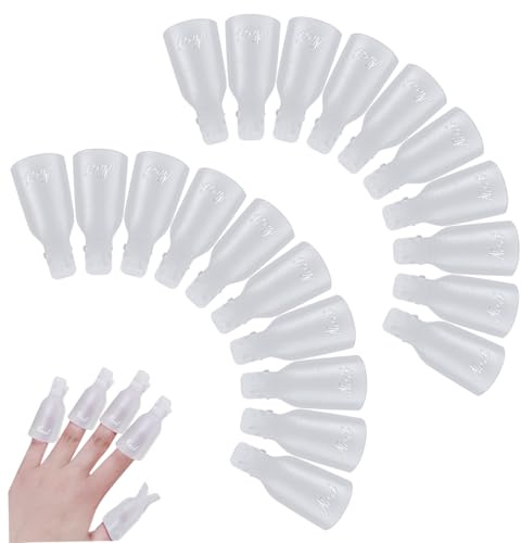 Nagellackentferner-Clips 20 Stück 2 x 2 cm große Clips wiederverwendbar einfach anzuwenden für Frauen und Mädchen.