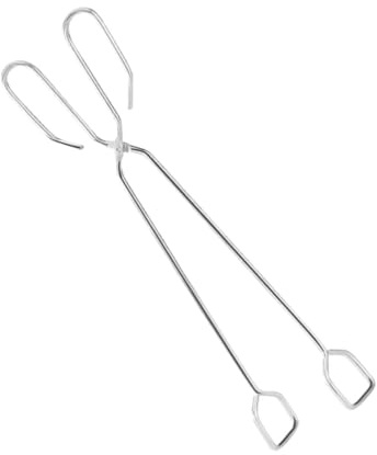 Pince à Charbon en Acier Inoxydable, Tête Carrée Argenté