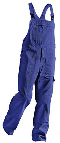 KÜBLER QUALITY DRESS Arbeitslatzhose blau, Größe 90, Herren-Arbeitslatzhose aus Baumwolle, Arbeitslatzhose mit Knieschutztaschen nach EN 14404, bequeme Arbeitslatzhose von KÜBLER Workwear