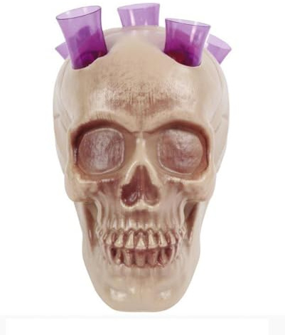 Horror-Shop Shot in The Head Totenkopf Schnapsglas Reagenzglashalter