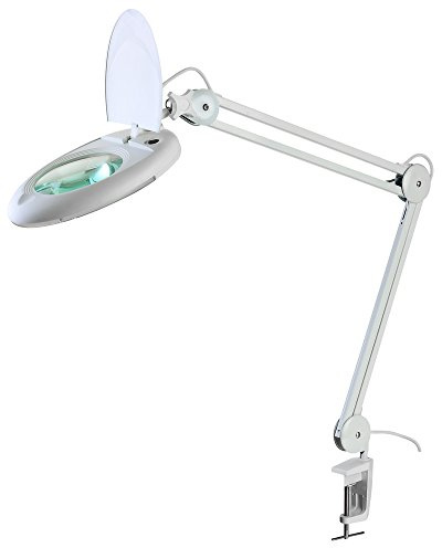 edi-tronic LED Lupenleuchte 5 Dioptrien Arbeitsleuchte Lupenlampe Lupe Kaltlicht 80 LED´s