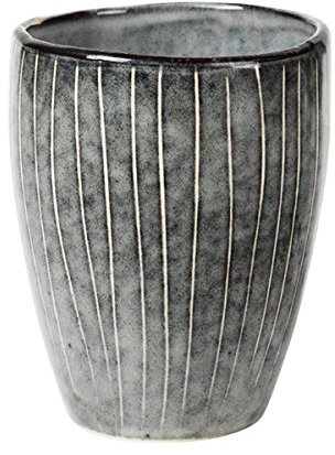 Broste Copenhgagen - 14441076 - Tasse, Becher aus Steingut 'Nordic Sea' Farbe: blau-grau, Streifen - 250 ml