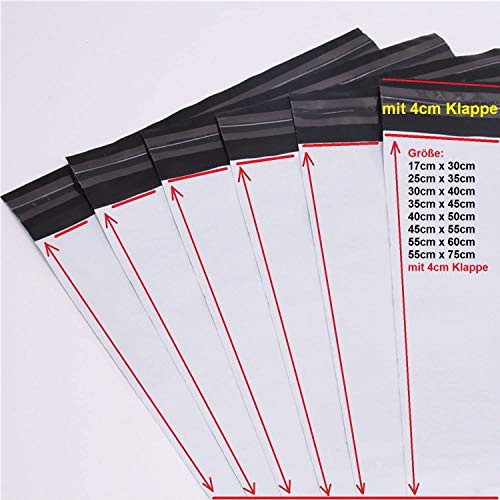 100St Folienversandtaschen, versandbeutel, undurchsichtig, 45cm x 55cm | Plastikversandbeutel, versandtüten, Warenbeutel,Kunststoffbeutel, shipping bags