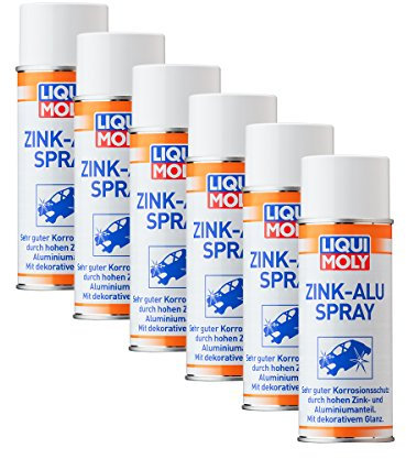 6x LIQUI MOLY 1640 Glanz Zink Spray Zinc Korrosionsschutz RostPflege 400ml