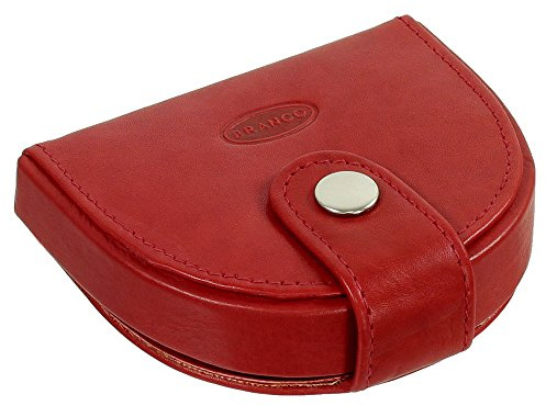 Branco Leder Herren Schütter Kleingeldbörse Münzbörse Schüttbörse Geldbörse Geldbeutel Portemonnaie weiches Rindsleder Farbe Rot