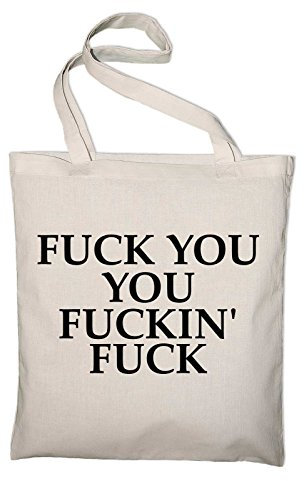 STYLETEX23 Fuck You Fun Jutebeutel Baumwolltasche, natur