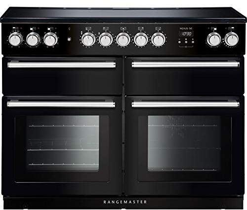Rangemaster Nexus SE NEXSE110EIBL/C 110cm wide Electric Range Cooker with Induction Hob - Black/Chrome - A/A Rated