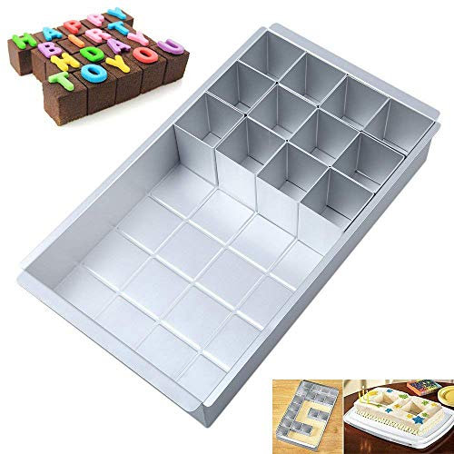 Cozywind DIY Cake Mold Set Teglia Componibile Lettere e Numeri Aluminum Numero Torta Padella Antiaderente Regolabile per Dolce di Compleanno, 31x 18.5 x5.5 cm