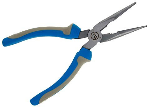 Utoolmart Needle Nose Pliers 8 Inch Long-Nose Side Cutting Tool with Comfort Grip (Silver Tip) 1pcs