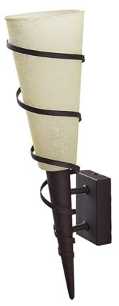 Lindby Applique dimmerabile (Country) colore Marrone, in Metallo ad es. Soggiorno & Sala da pranzo torcia parete applique