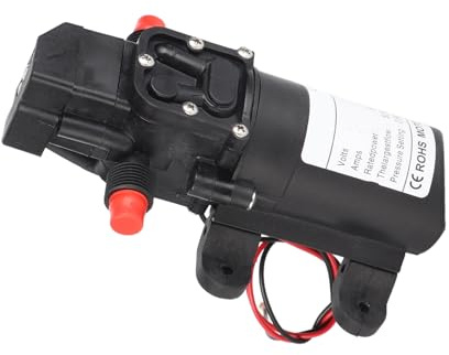 12V Diaphragm with Built-in Pressure Switch 5L/min High Pressure Self Priming Pump Diaphragm 115PSI/0.8MPA for Car Washing Garden Watering