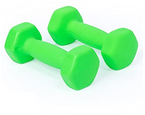 GEREP Hexagon Hanteln Set Kurzhanteln Langhanteln Sehr gut geeignet für Familienfitness und Krafttraining/Grün / 2×4kg