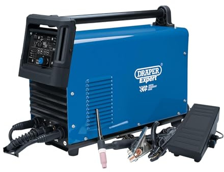 Draper 70052 High Frequency TIG/MMA Aluminium Welder Dti, 200A Blue One Size