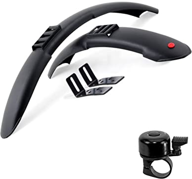 Hebie 0756E TAIPAN 16 Kinder Fahrrad Schutzblech Steckblechsatz Set Räder - Schwarz inkl. Fahrradklingel