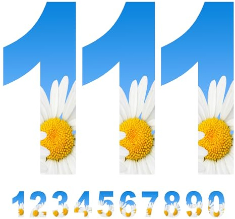 3 x Bin Numbers for Wheelie Bins, 0-9, Daisy Dustbin Stickers, Easy Application 17.5cm Stick On Number Stickers - Weatherproof Self Adhesive Vinyl (1)