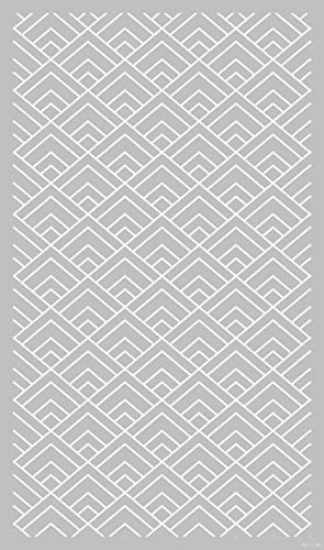 DobleUve Estudio Alfombra Vinílica Geométrica 09 | Color Gris | 65x80 cm | Alfombra Cocina Lavable Antideslizante | Alfombra Vinilica | Suelo Vinílico | Alfombra Vinilo Salón