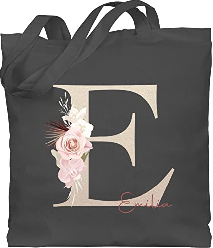 Geschenk mit Namen personalisiert by Shirtracer - Baumwolltasche - Anfangsbuchstabe Name I Initialen personalisiert