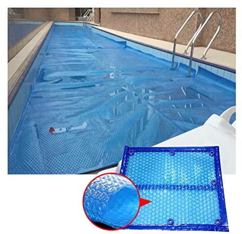 PFCDZDU Rechteckige Pool-Bodenabdeckungen, Anpassbar Oberirdische Patio-Teichabdeckungen, Zuschneidbar Faltbare UV-Regenabdeckung Wanne-Spa-Abdeckung (Farbe : Blau, Größe : 5.5x3.5m)