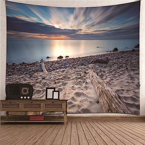 Banemi Tapestry Nature, Wandbehang Vintage Mehrfarbig Polyester Meer und Strandthema Wandteppich Deko Wand Wohnzimmer 260x240cm