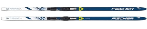Fischer Unisex Adult Summit Crown Blue Efficient Forward (EF) Fitness Cross-Country Mounted Lightweight Nordic Skis with Tour Step-in IFP XC-Bindings, 199 cm